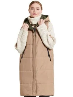 Didriksons Aviva Reversible Vest Women's -Peak Performance Butik didriksons aviva reversible vest women s beige deep green 12
