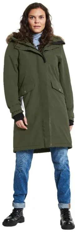 Didriksons Erika Parka 3 Women's -Peak Performance Butik didriksons erika parka 3 women s deep green 12