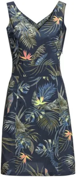 Jack Wolfskin Wahia Tropical Dress Women -Peak Performance Butik jack wolfskin wahia tropical dress women midnight blue all over xs midnight blue all over 0 1