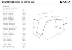 Outwell Universal Connector Air Shelter Black-Grey -Peak Performance Butik outwell universal connector air shelter black grey 4