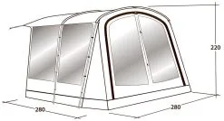 Outwell Universal Baldakin Size 1 Black-Grey -Peak Performance Butik outwell universal luifel size 1 grey 1