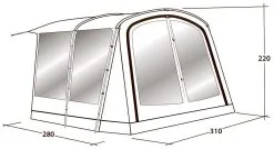 Outwell Universal Baldakin Size 2 Black-Grey -Peak Performance Butik outwell universal luifel size 2 grey 1