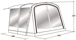 Outwell Universal Baldakin Size 6 Black-Grey -Peak Performance Butik outwell universal luifel size 6 grey 1