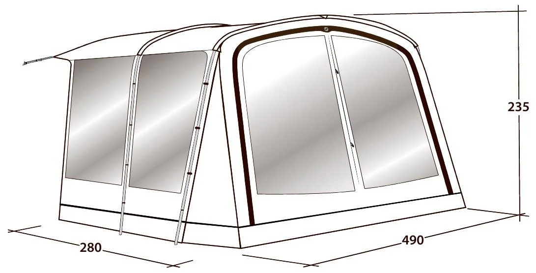 Outwell Universal Baldakin Size 7 Black-Grey 5 Outwell Universal Baldakin Size 7 Black-Grey - Billede 3