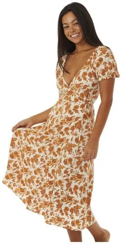 Rip Curl Oceans Together Wrap Dress Women's -Peak Performance Butik rip curl oceans together wrap dress women s shell xs shell 1 5