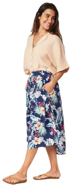 Rip Curl Papeete Dancer Skirt -Peak Performance Butik rip curl papeete dancer skirt dark blue l dark blue 2